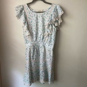 Loveshackfancy White with Blue Flowers Natasha Dress Size M